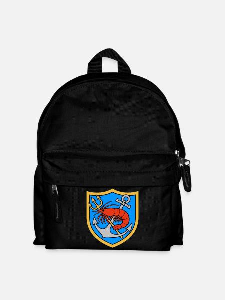 Crab Fisherman's Coat of Arms - Kids' Backpack - black