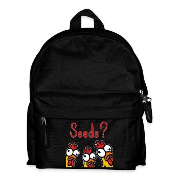 Verrückte Hühner Körner verfressen Hobby - Kinder Rucksack - Schwarz - Vorne