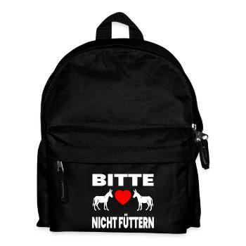 Esel - Kinder Rucksack - Schwarz - Vorne