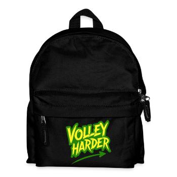 Volley Harder Padel Tennis Power Spruch - Kinder Rucksack - Schwarz - Vorne