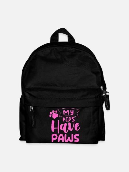 my_kids_have_paws - Kids' Backpack - black