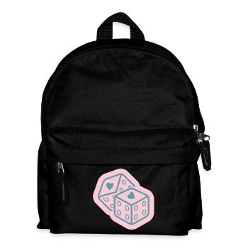 Heart Dice Design - Kids' Backpack - black - Front