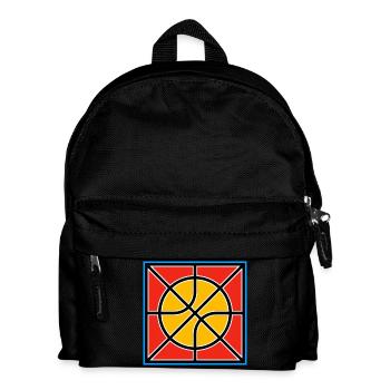 Emblème rétro du basket-ball - Sac à dos Enfant - noir - Devant