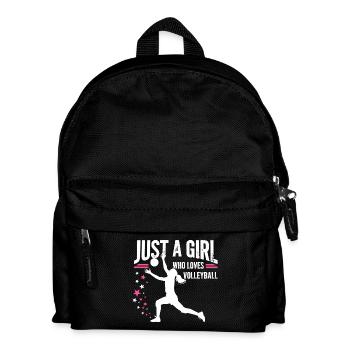 Citation d’une fille adore le volley-ball - Sac à dos Enfant - noir - Devant
