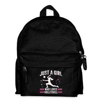 Citation d’une fille adore le volley-ball - Sac à dos Enfant - noir - Devant