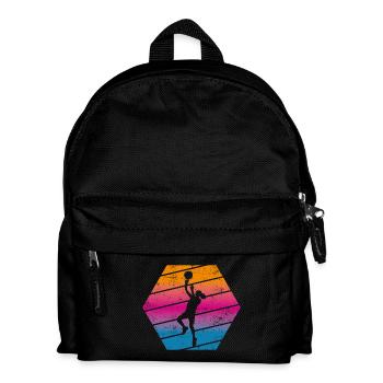 Basketball Spielerin - Kinder Rucksack - Schwarz - Vorne