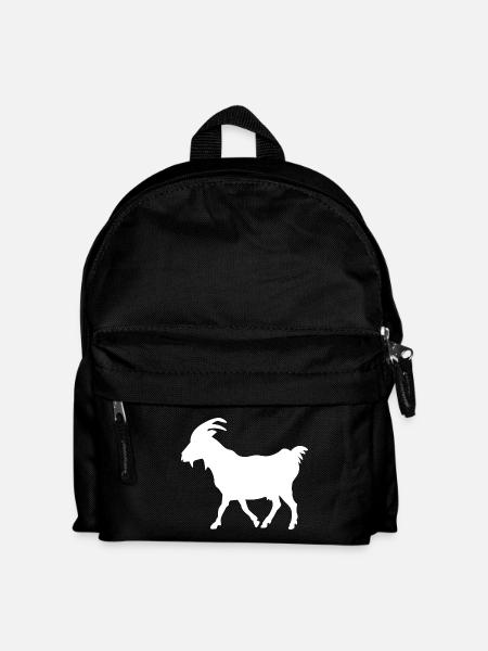 Goat white - Kids' Backpack - black