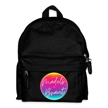 Mädels der Braut! Cool Neon Kreis Personalisierbar - Kinder Rucksack - Schwarz - Vorne