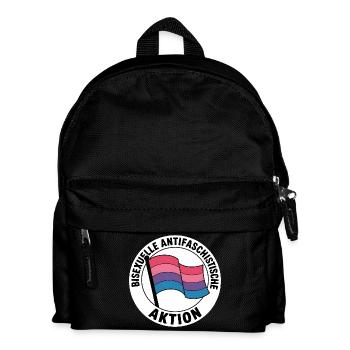 Action Bisexuelle - Insigne de la fierté Antifa - Sac à dos Enfant - noir - Devant