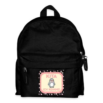 Erster Tag KITA - Kinder Rucksack - Schwarz - Vorne