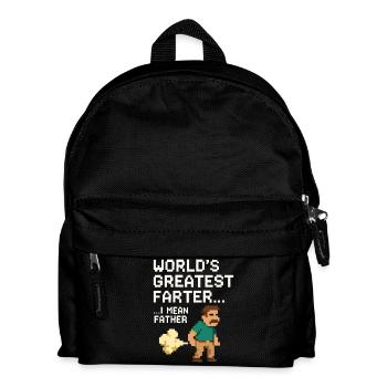 Lustiges Vatertags-T-Shirt für Gamer Papa Pixelart - Kinder Rucksack - Schwarz - Vorne