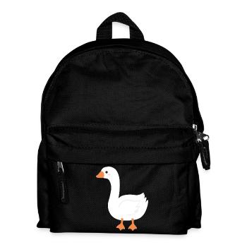 Goose Cartoon Orange Beak - Kids' Backpack - black - Front