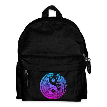 Dragon Yin Yang et Néon Phénix - Sac à dos Enfant - noir - Devant
