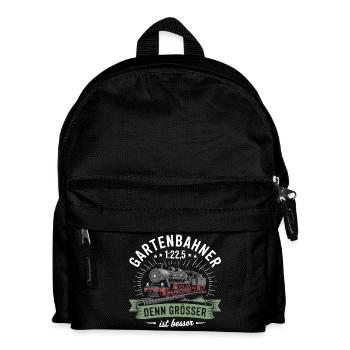 Gartenbahn Eisenbahn Garten Spur G Modelleisenbahn - Kinder Rucksack - Schwarz - Vorne