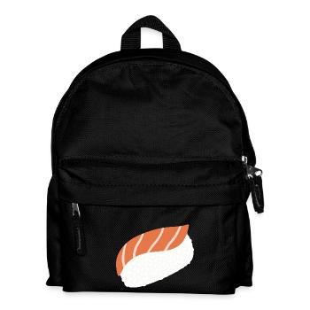 Illustration minimale de Nigiri au saumon - Sac à dos Enfant - noir - Devant