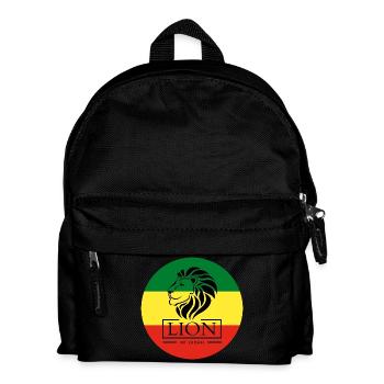 Lion of Judah Haile Selassie I Jah Rastafari Rasta - Kids' Backpack - black - Front