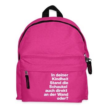 SWING ON THE WALL, STUPID, SARCASM, NAUGHTY - Kids' Backpack - fuchsia - Front