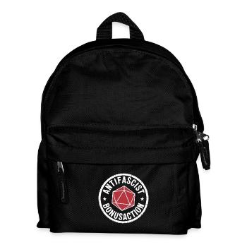 Antifascist Bonusaction - D'n'D Antifa Tee - Kids' Backpack - black - Front