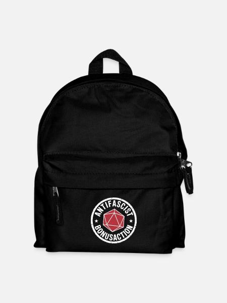 Antifascist Bonus Action - D’N’D Antifa Tee - Sac à dos Enfant - noir