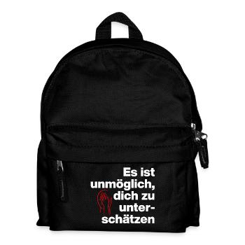 ES IST UNMÖGLICH, DICH UNTERSCHÄTZEN. SARKASMUS - Kinder Rucksack - Schwarz - Vorne