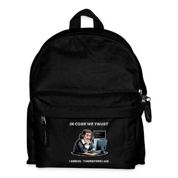 Philosoph Descartes Meme – für einen dunklen Hintergrund - Kinder Rucksack - Schwarz - Vorne