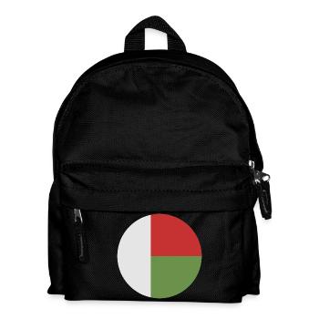 Runde Madagaskar-Flagge - Kinder Rucksack - Schwarz - Vorne