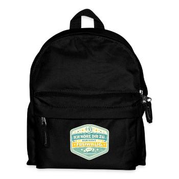 I'm listening to you, not voluntarily - Kids' Backpack - black - Front