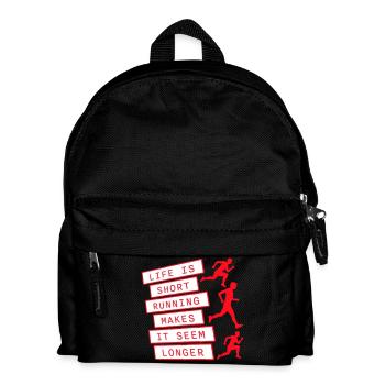 La vie est courte La course la rend plus longue Drôle - Sac à dos Enfant - noir - Devant