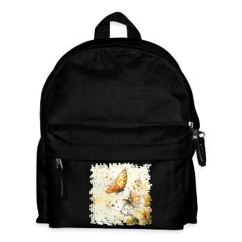 Watercolor butterflies - Kids' Backpack - black - Front