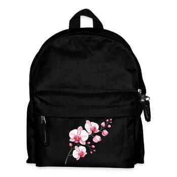 Orchid Flower Branch Illustration Floral Motif - Kids' Backpack - black - Front
