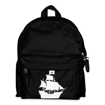 Pirate Ship Silhouette - Kids' Backpack - black - Front