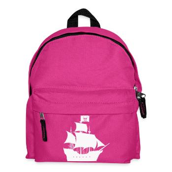 Piratenschiff Silhouette - Kinder Rucksack - Fuchsia - Vorne