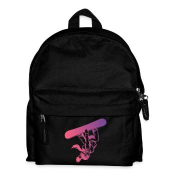 Slopestyle Salto Freestyle Wintersport Action - Kinder Rucksack - Schwarz - Vorne
