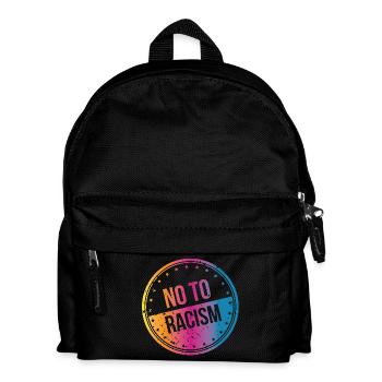 No to racism - Kids' Backpack - black - Front