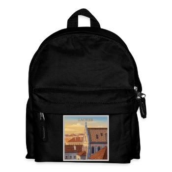 Zagreb Roofscape in the evening light - Kids' Backpack - black - Front