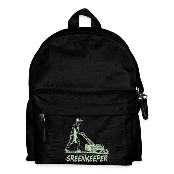 GREENKEEPER Leidenschaft Rasenpflege Garten - Kinder Rucksack - Schwarz - Vorne