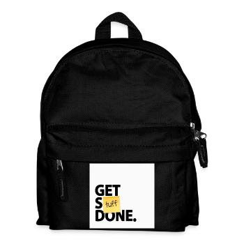 Get Stuff Done Lustiges Büro Motivation Design - Kinder Rucksack - Schwarz - Vorne