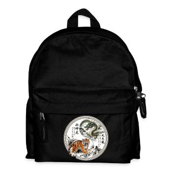 Tiger und Drache Asiatisch - Kinder Rucksack - Schwarz - Vorne