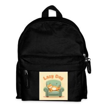 Lazy Day Cat on Armchair - Kids' Backpack - black - Front