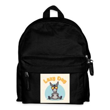Faultiertag – Esel-Entspannung - Kinder Rucksack - Schwarz - Vorne