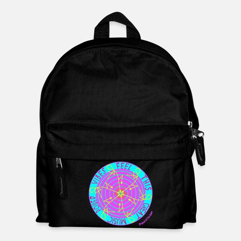 Music Vibes -Retro Vinyl Dance - Kids' Backpack - black