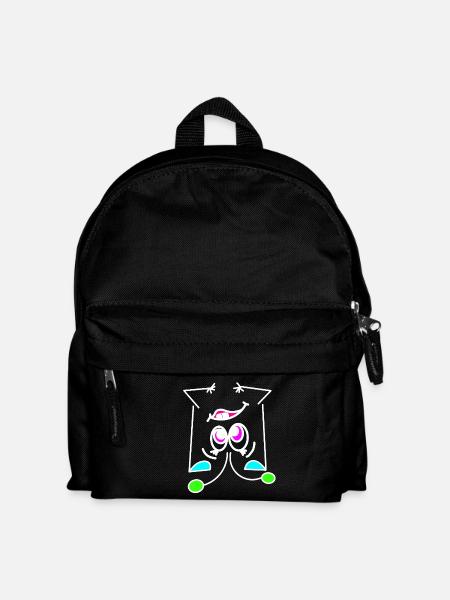 Neon Mood Flip - The Turning Face - Kids' Backpack - black