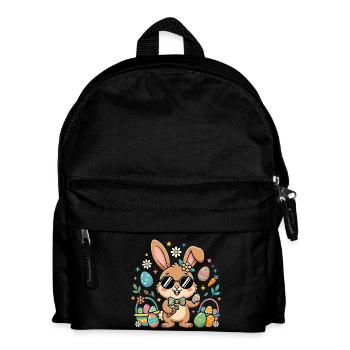 Frohe Ostern Cooler Hase - Kinder Rucksack - Schwarz - Vorne