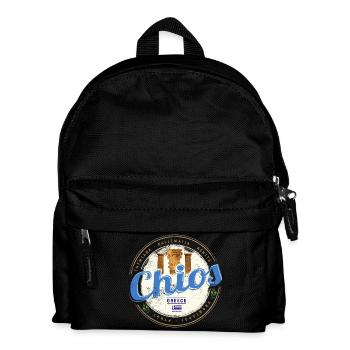 Chios Insel in Griechenland Retro Vintage Souvenir - Kinder Rucksack - Schwarz - Vorne