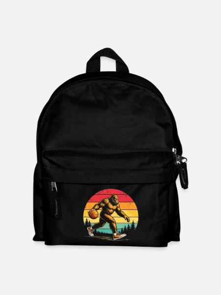 Bigfoot Sasquatch Big Foot Basketball - Kinder Rucksack - Schwarz