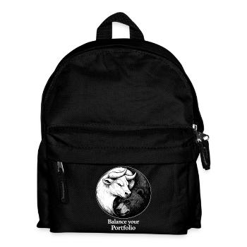Yin Yang Stock Exchange: Bull & Bear Balance your Portfolio - Kids' Backpack - black - Front