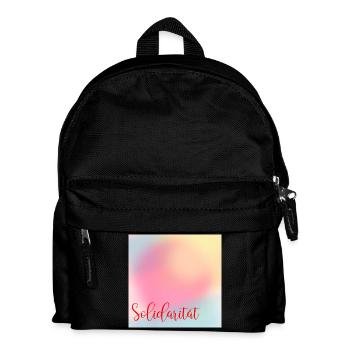 Werte Solidarität - Kinder Rucksack - Schwarz - Vorne