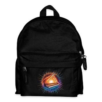 Flügel Musikinstrument Kunstdruck - Kinder Rucksack - Schwarz - Vorne