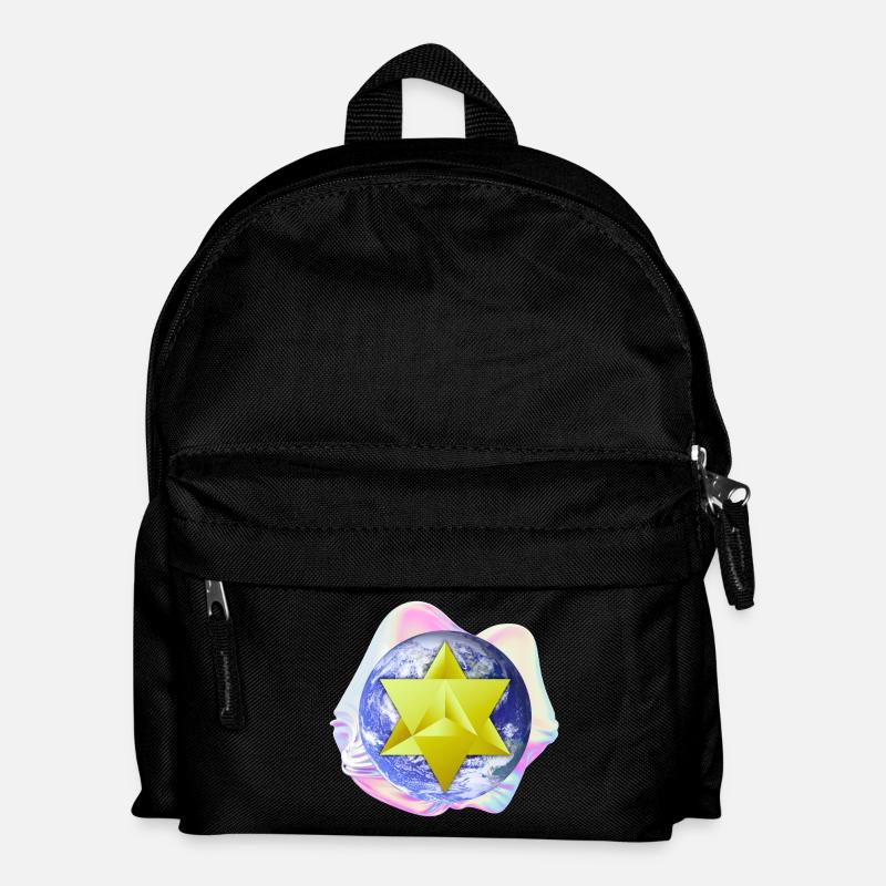 Surreale Merkaba-Erde - Kinder Rucksack - Schwarz