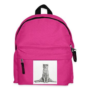 Coole Katze Yoga Spagat - Kinder Rucksack - Fuchsia - Vorne